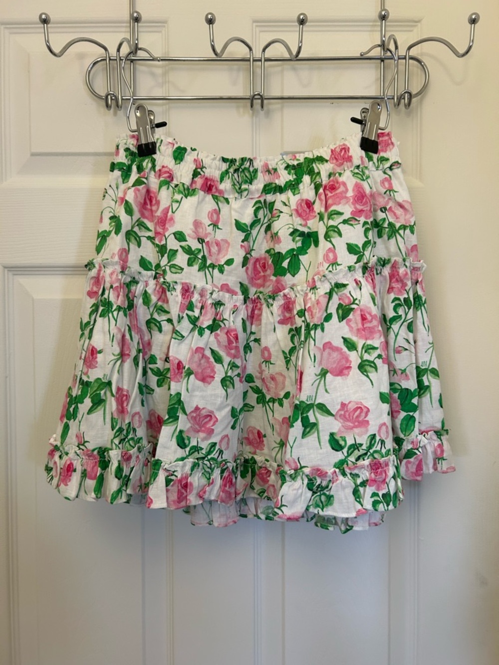 Hill House Paz Skirt in Pink Roses Print